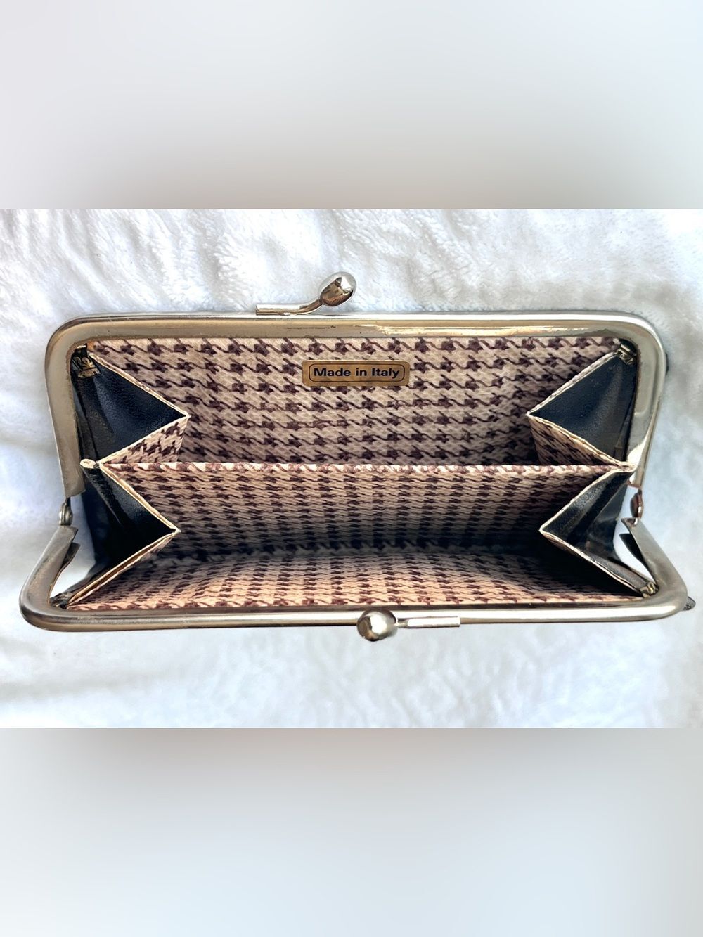 60’s Vintage Italian Florentine Leather Clutch Gold Gilt Embossed Wallet Coin - Picture 4 of 7